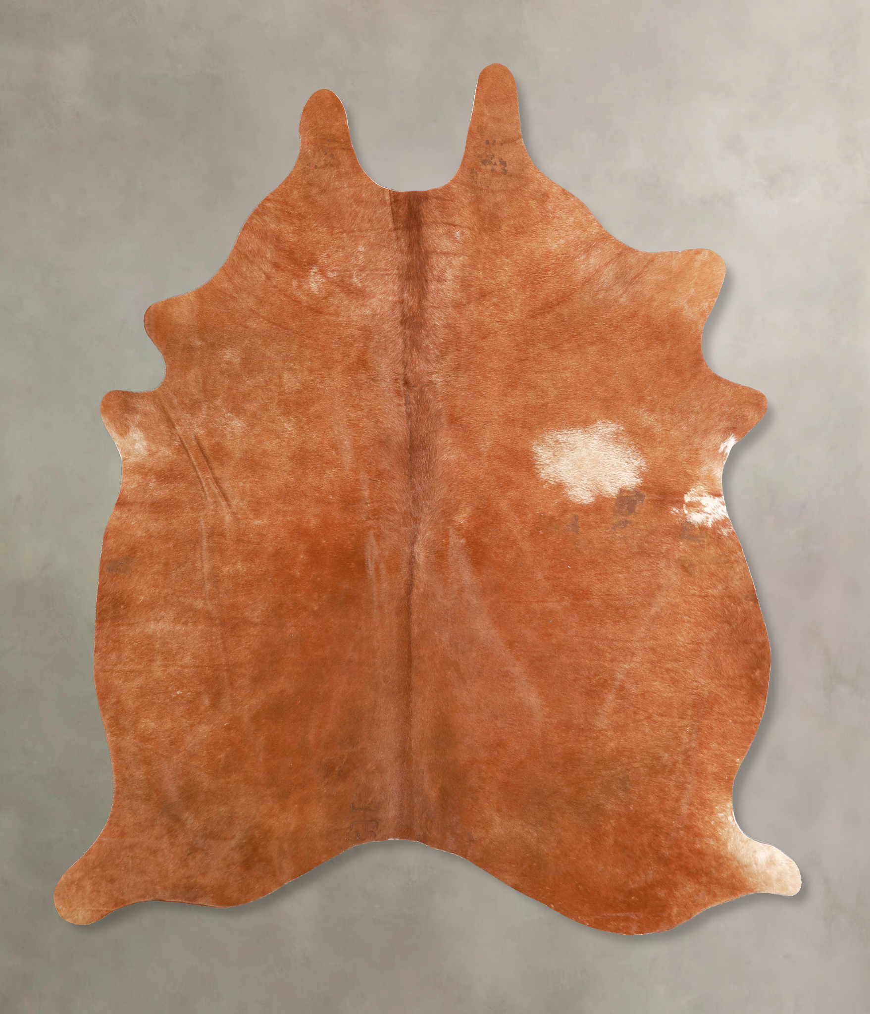 Solid Brown Cowhide Rug #A35126