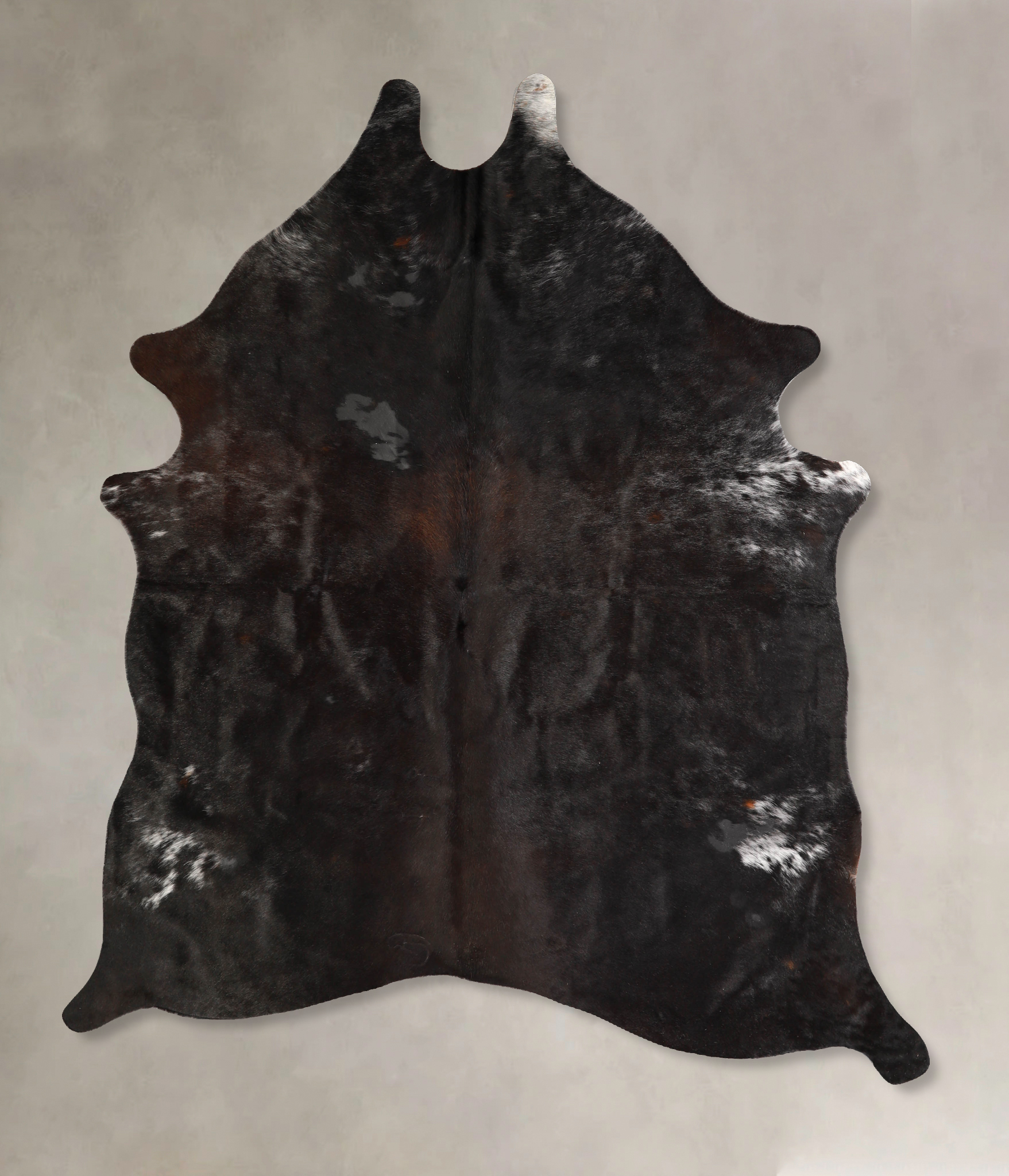 Solid Black Cowhide Rug #A35132