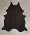 Solid Black X-Large Brazilian Cowhide Rug 6'9