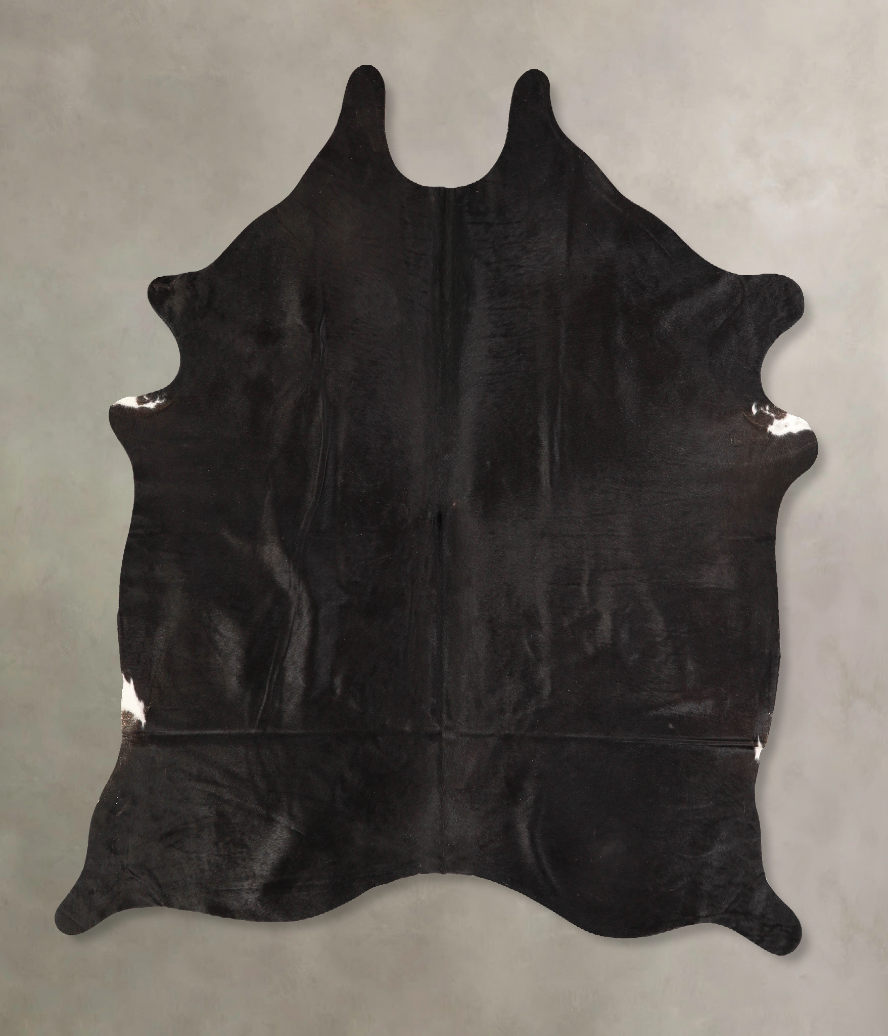 Solid Black Cowhide Rug #A35153