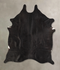 Solid Black Large Brazilian Cowhide Rug 6'4