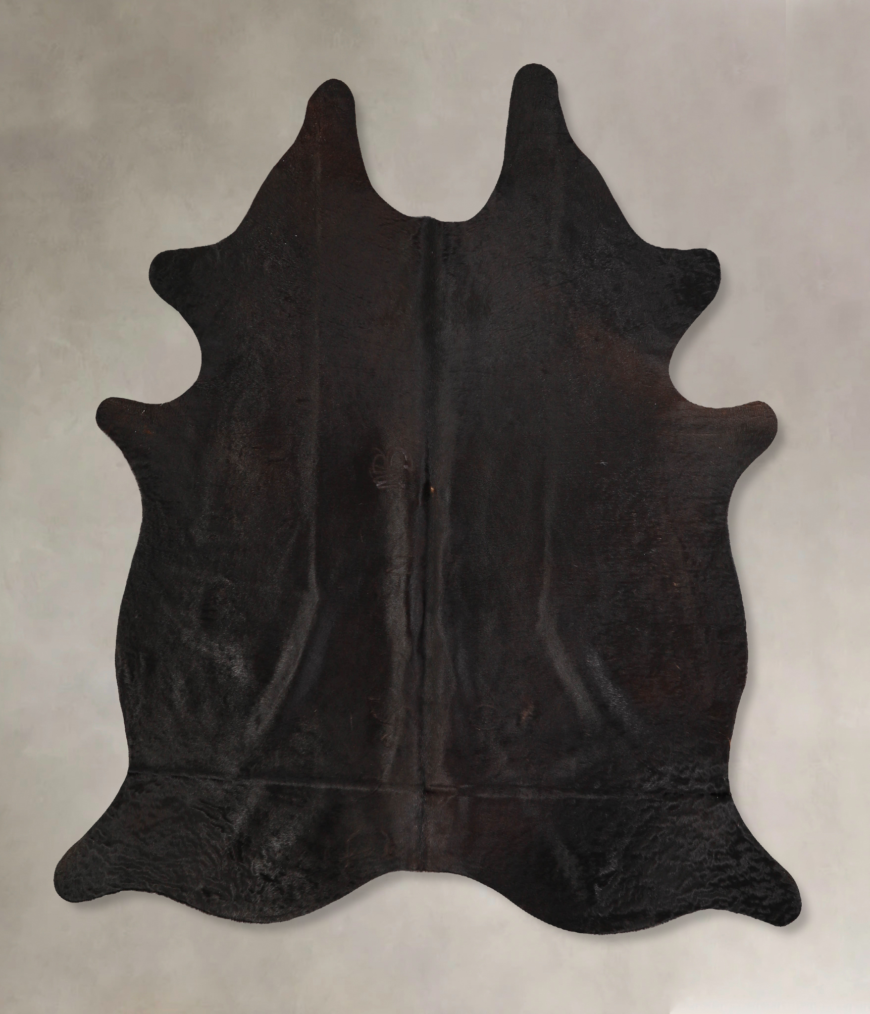 Solid Black Cowhide Rug #A35155