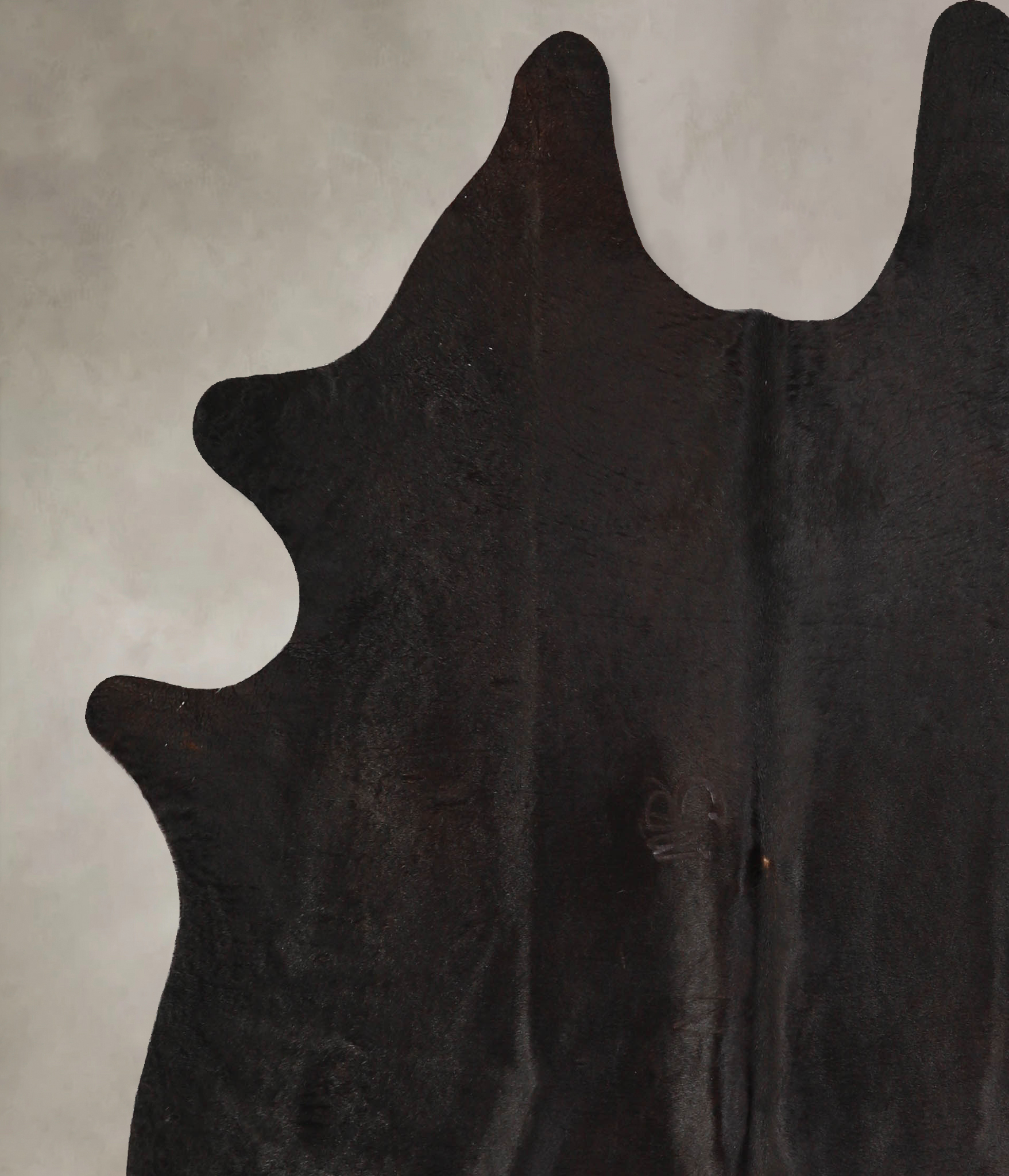 Solid Black Cowhide Rug #A35155