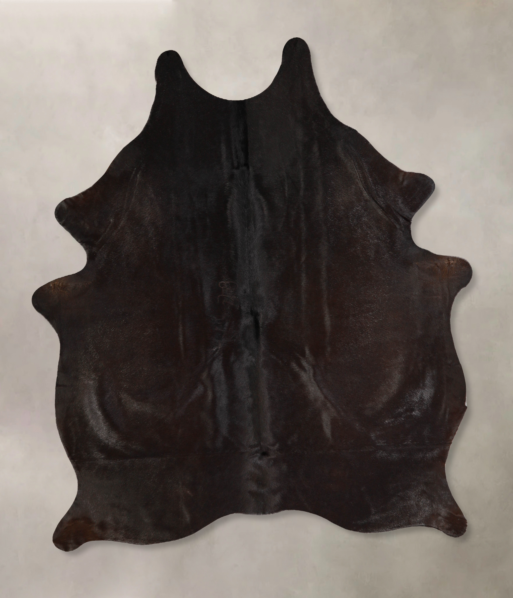 Solid Black Cowhide Rug #A35158