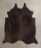 Dark Brindle Large Brazilian Cowhide Rug 5'7