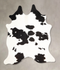 Black and White Medium Brazilian Cowhide Rug 5'8