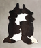 Black and White Medium Brazilian Cowhide Rug 5'8