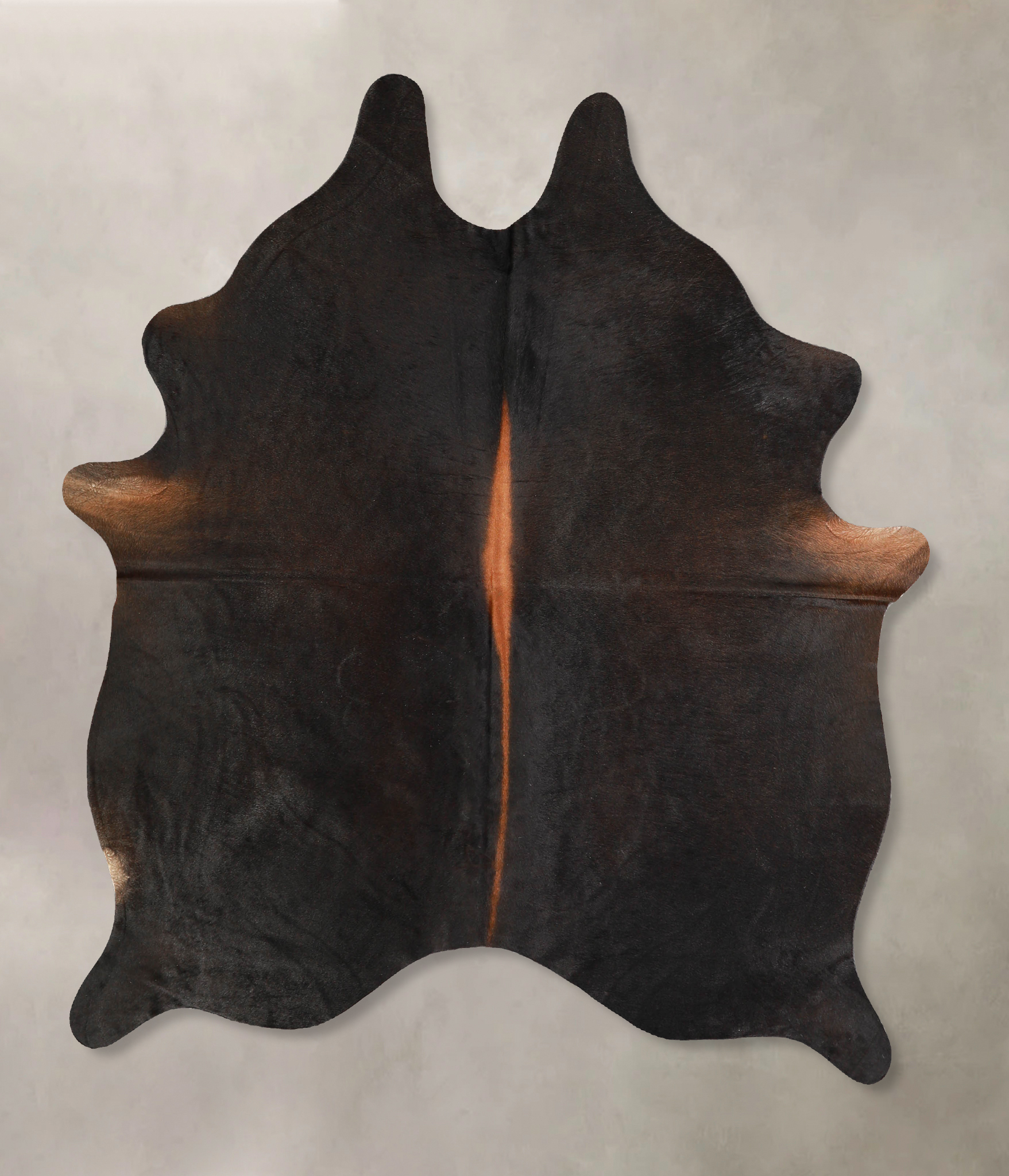 Solid Black Cowhide Rug #A35176