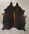 Solid Black Medium Brazilian Cowhide Rug 5'10