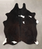 Black and White Medium Brazilian Cowhide Rug 5'6