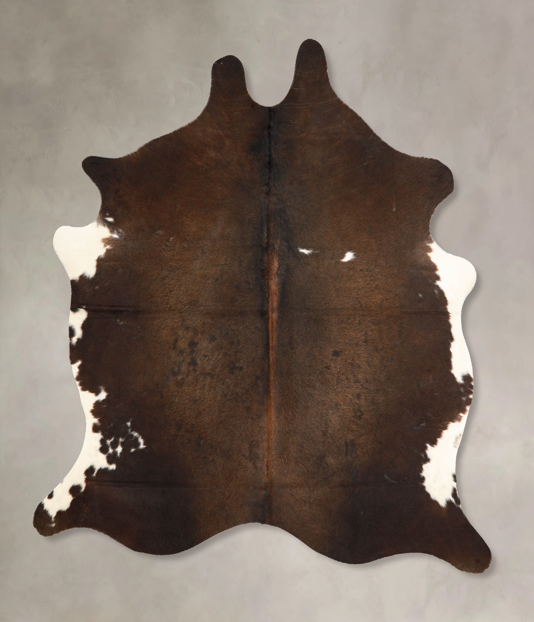 Chocolate and White Cowhide Rug #A35180