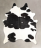 Black and White Medium Brazilian Cowhide Rug 5'4