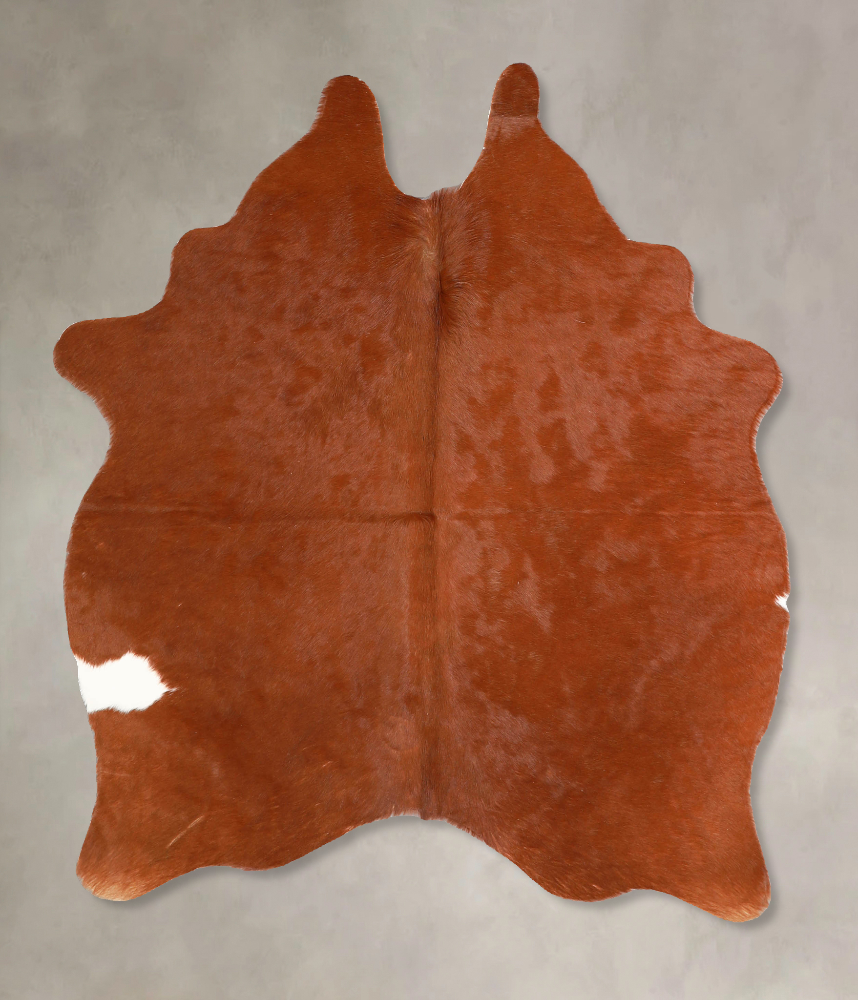 Solid Brown Cowhide Rug #A35190