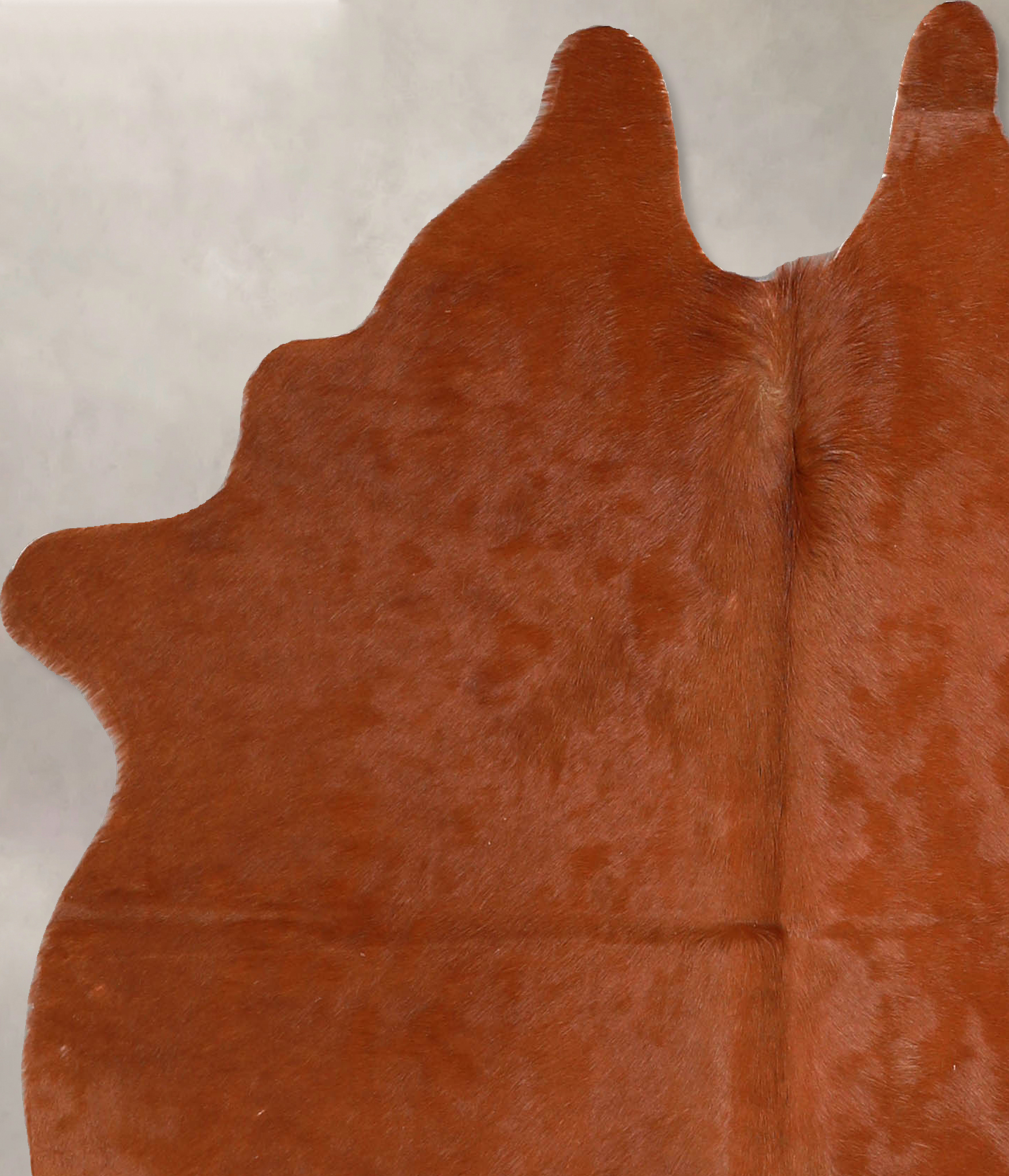 Solid Brown Cowhide Rug #A35190