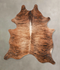 Light Brindle Medium Brazilian Cowhide Rug 5'11