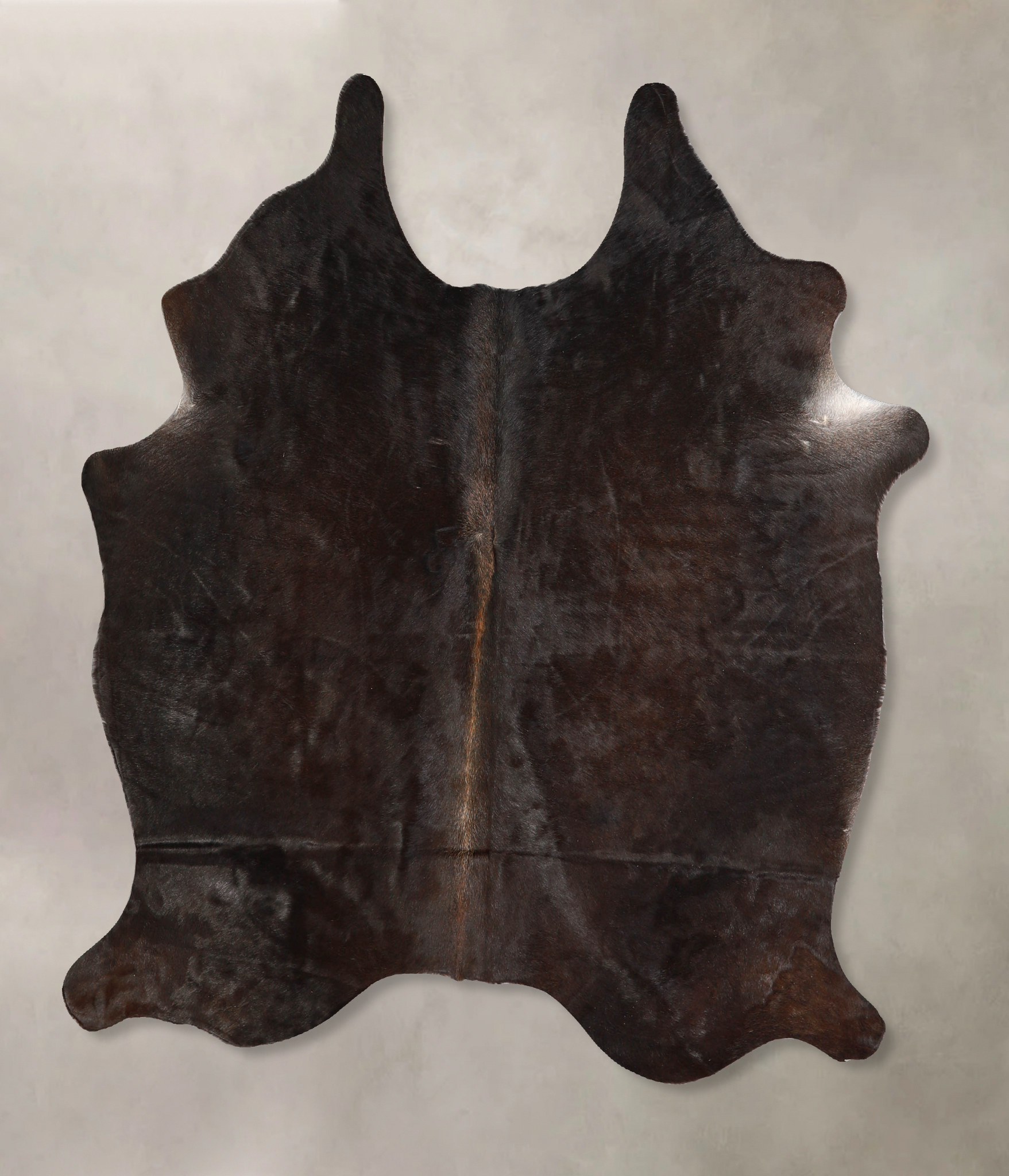 Solid Black Cowhide Rug #A35212