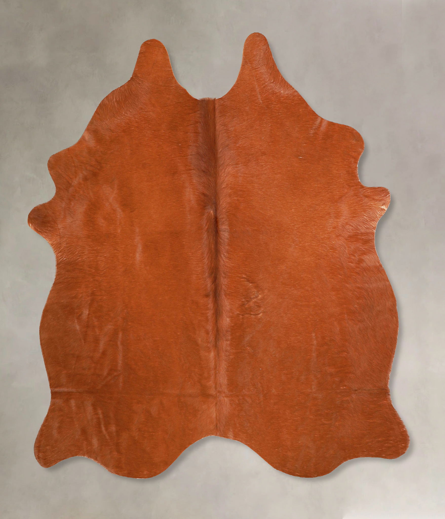 Solid Brown Cowhide Rug #A35225