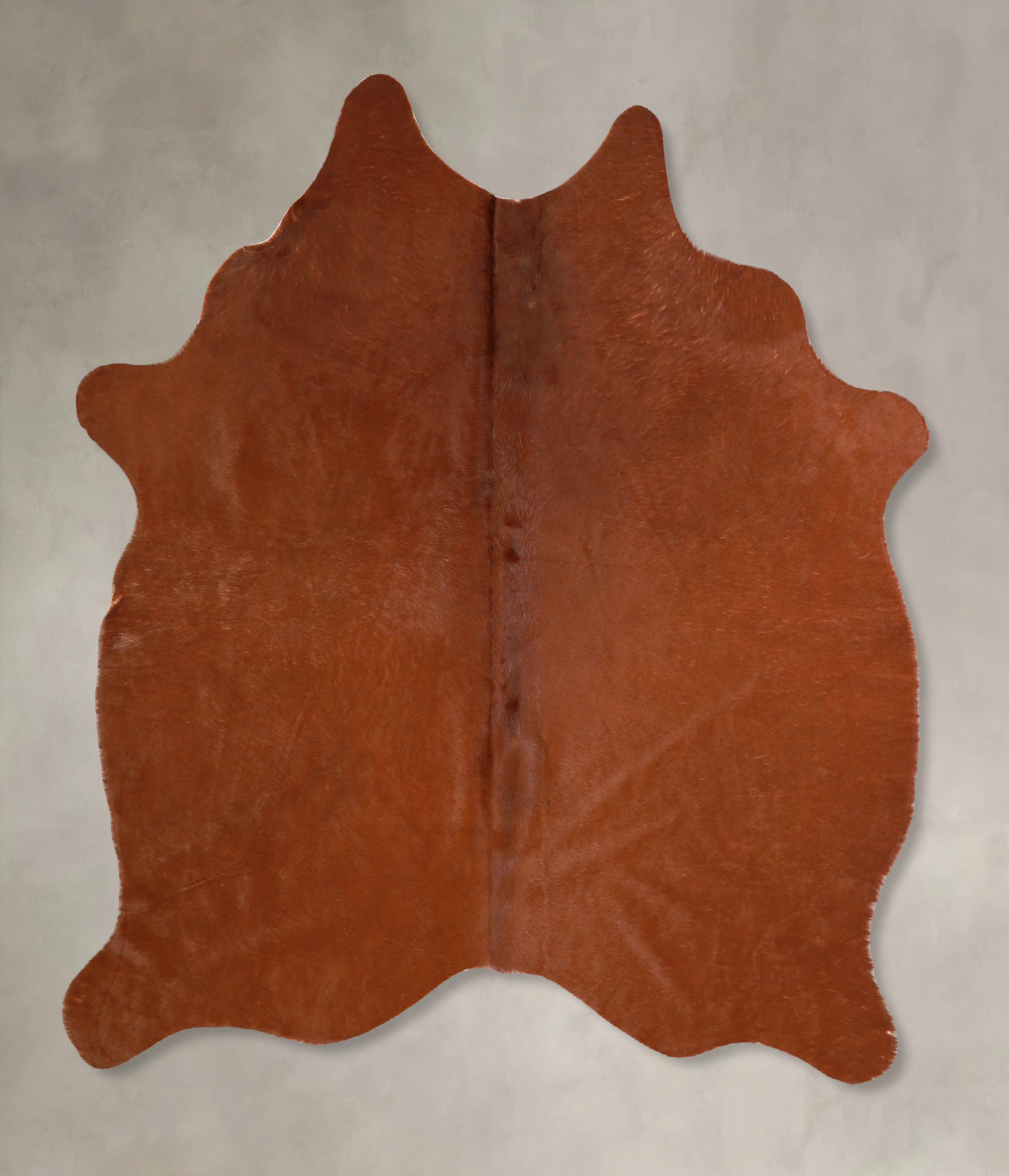 Solid Brown Cowhide Rug #A35227