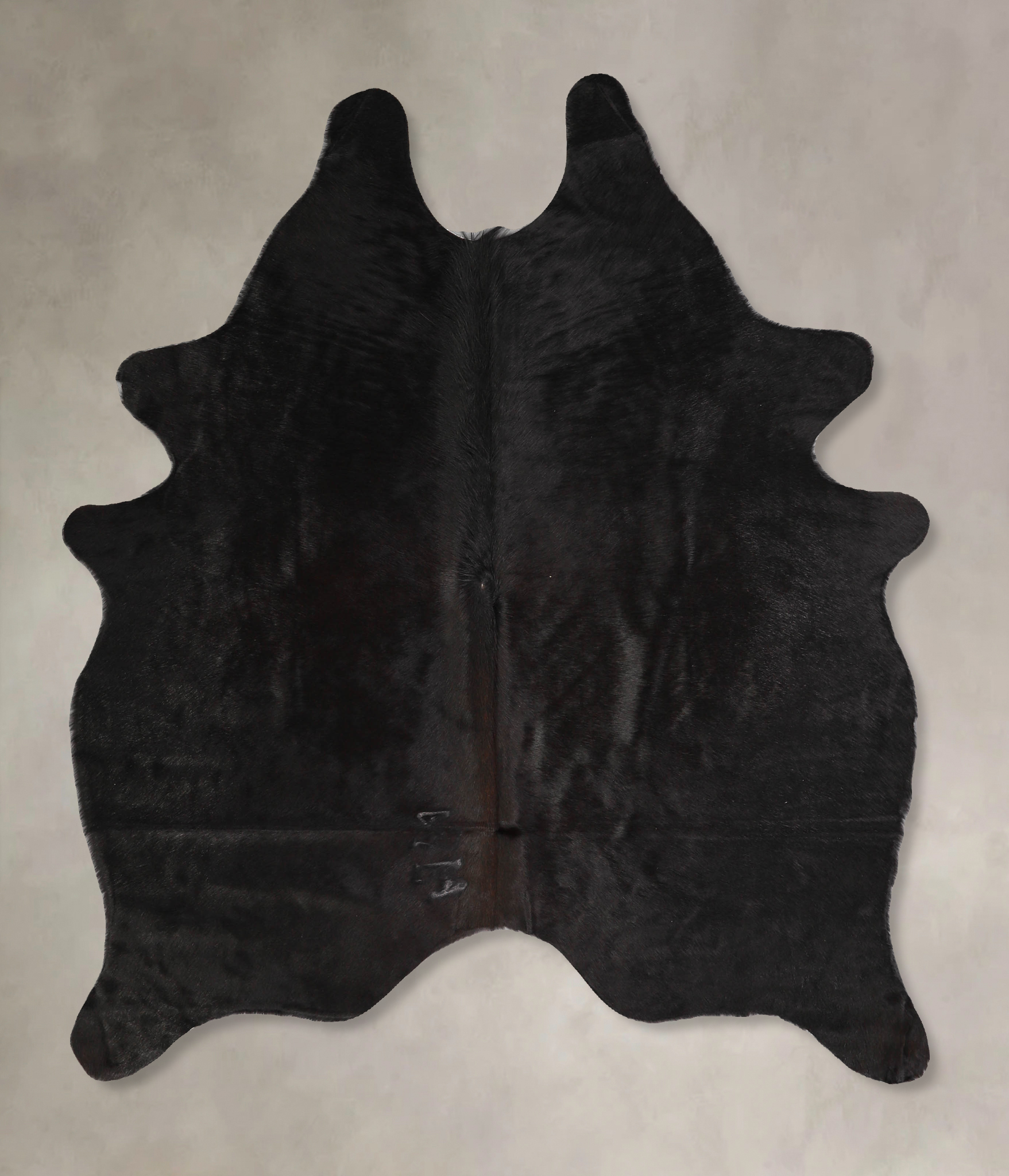 Solid Black Cowhide Rug #A35229