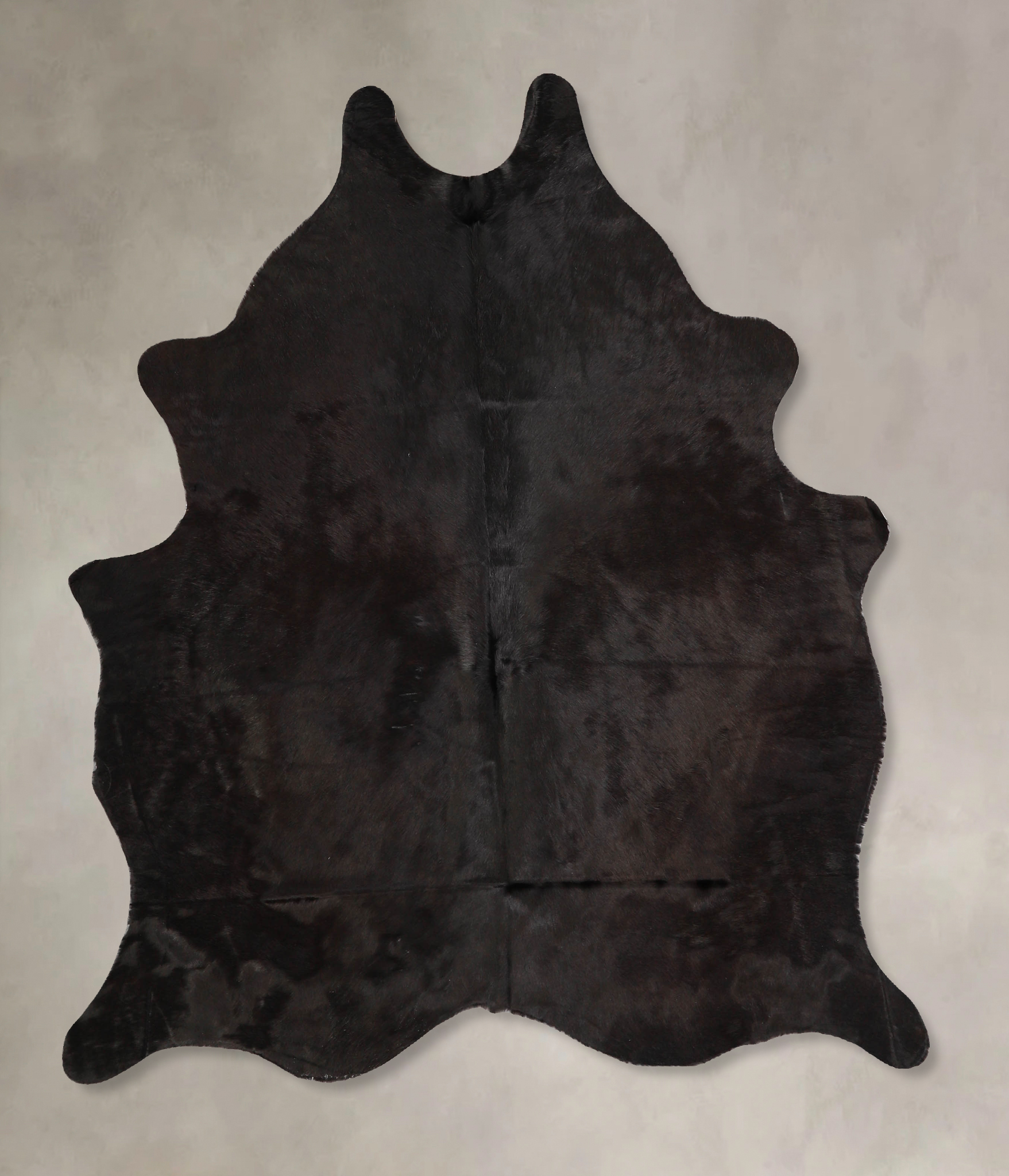 Solid Black Cowhide Rug #A35232