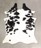 Black and White Medium Brazilian Cowhide Rug 5'5