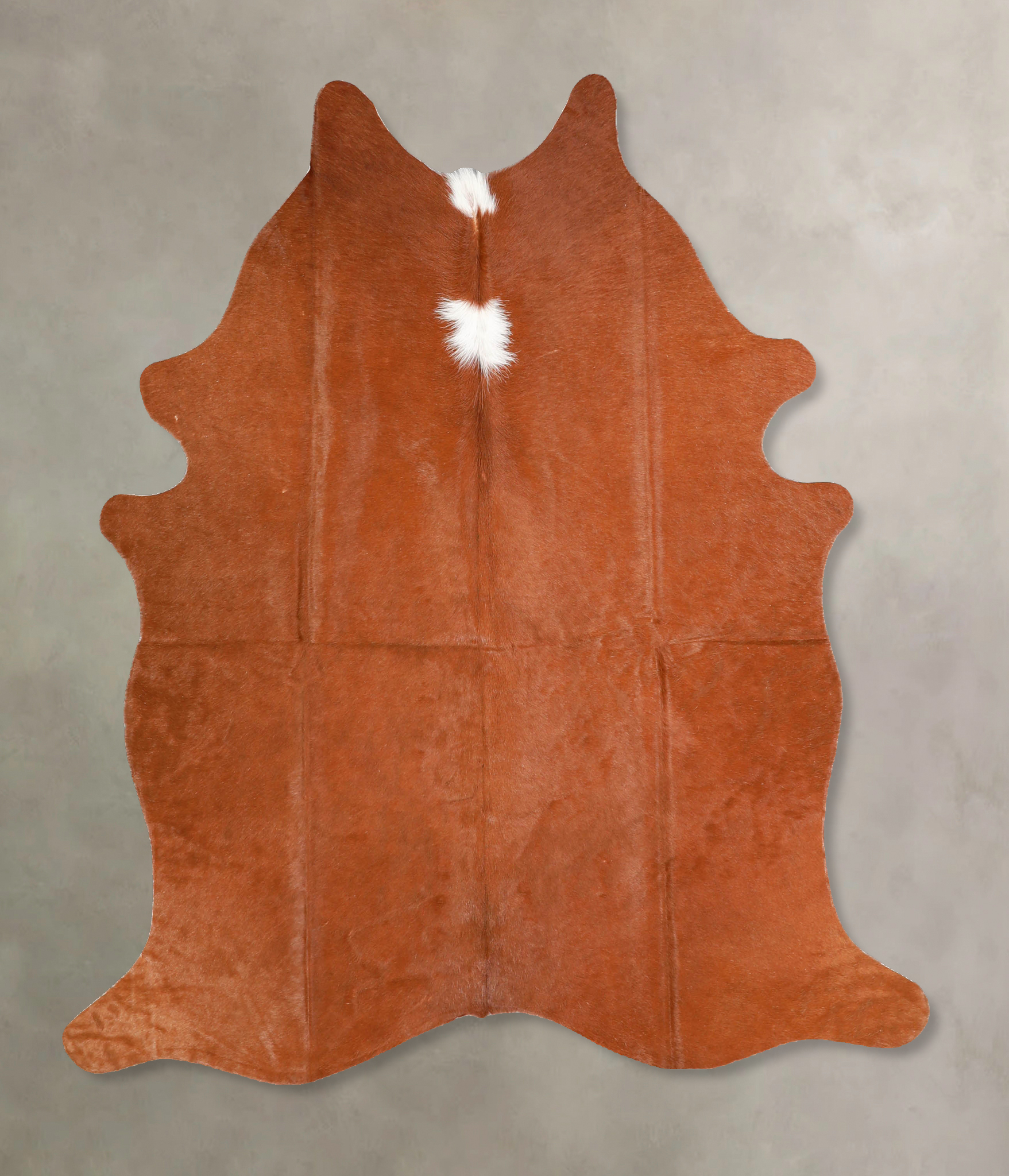 Solid Brown Cowhide Rug #A35252