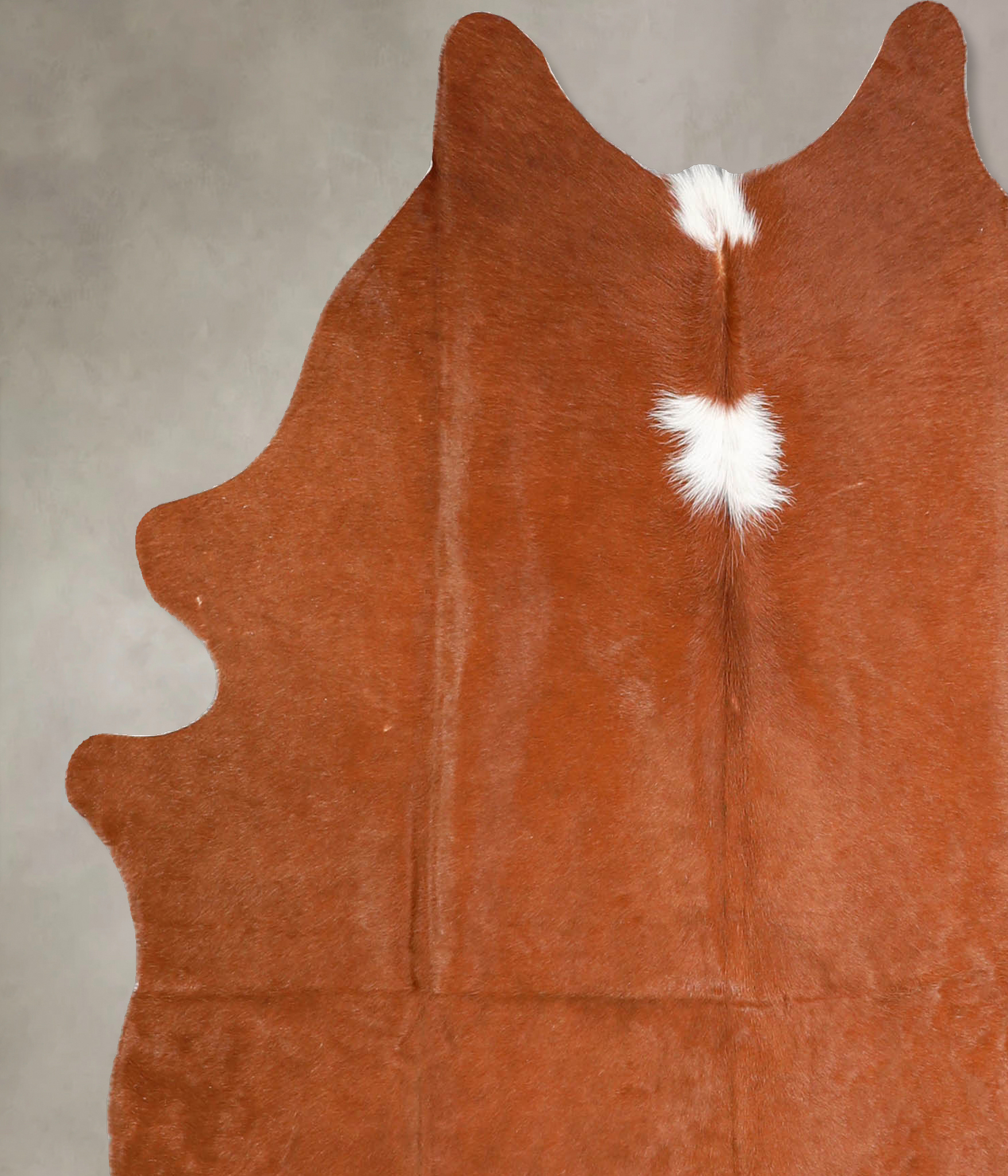 Solid Brown Cowhide Rug #A35252