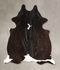 Chocolate and White Large Brazilian Cowhide Rug 6'0