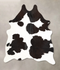 Black and White Medium Brazilian Cowhide Rug 5'4