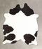 Black and White Medium Brazilian Cowhide Rug 4'7