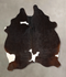 Black and White Medium Brazilian Cowhide Rug 4'11