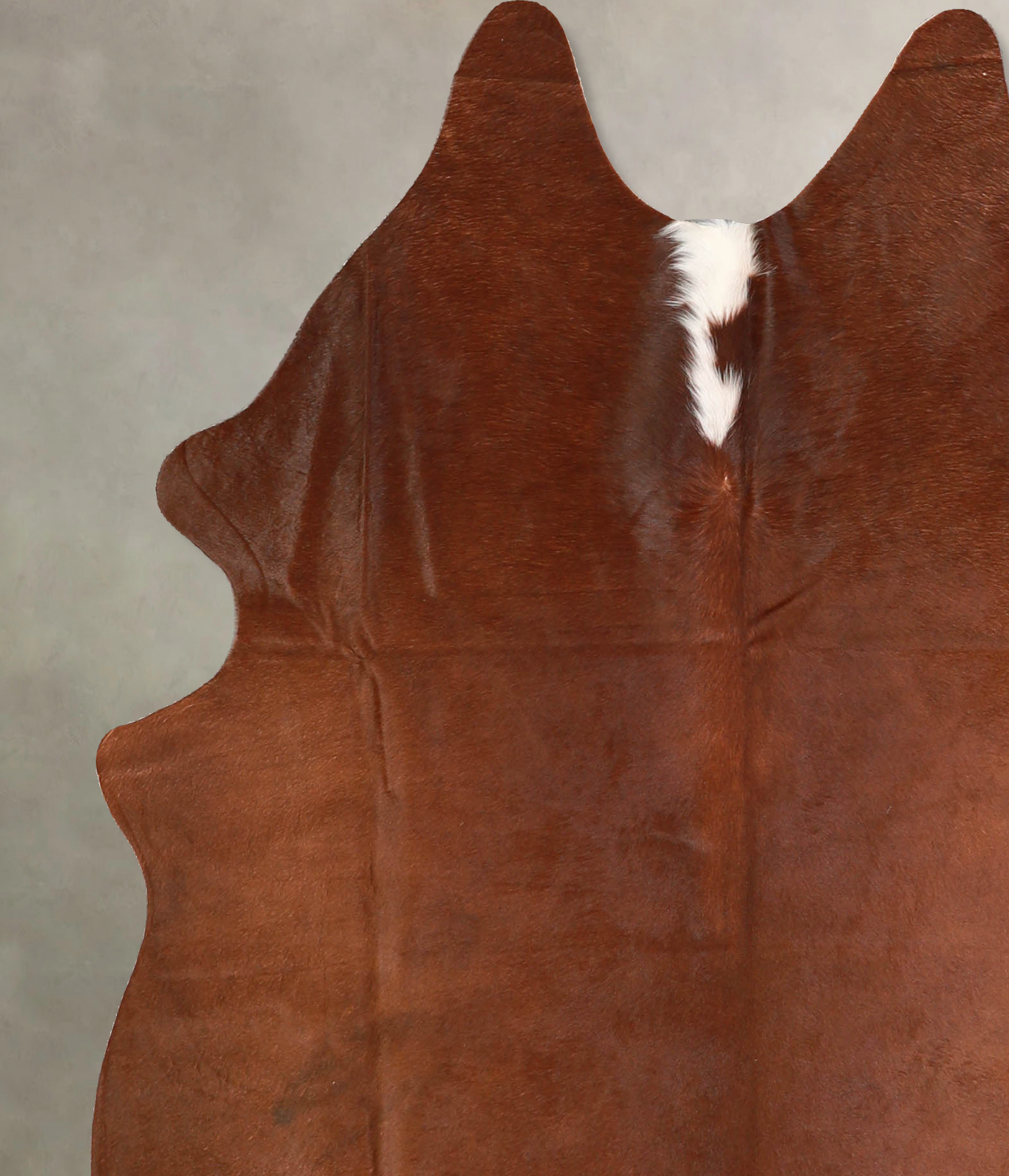 Solid Brown Cowhide Rug #A35263