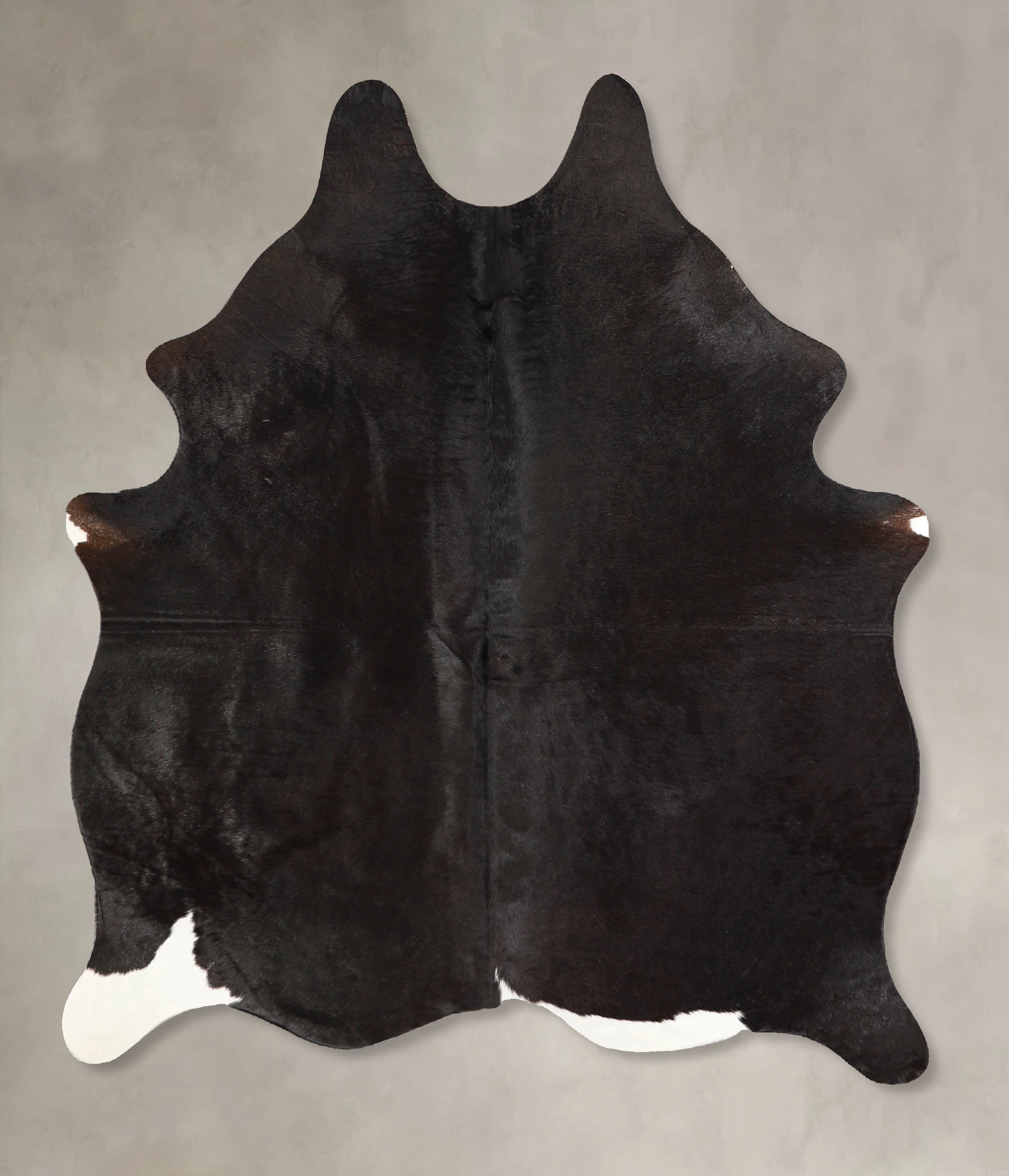 Solid Black Cowhide Rug #A35265