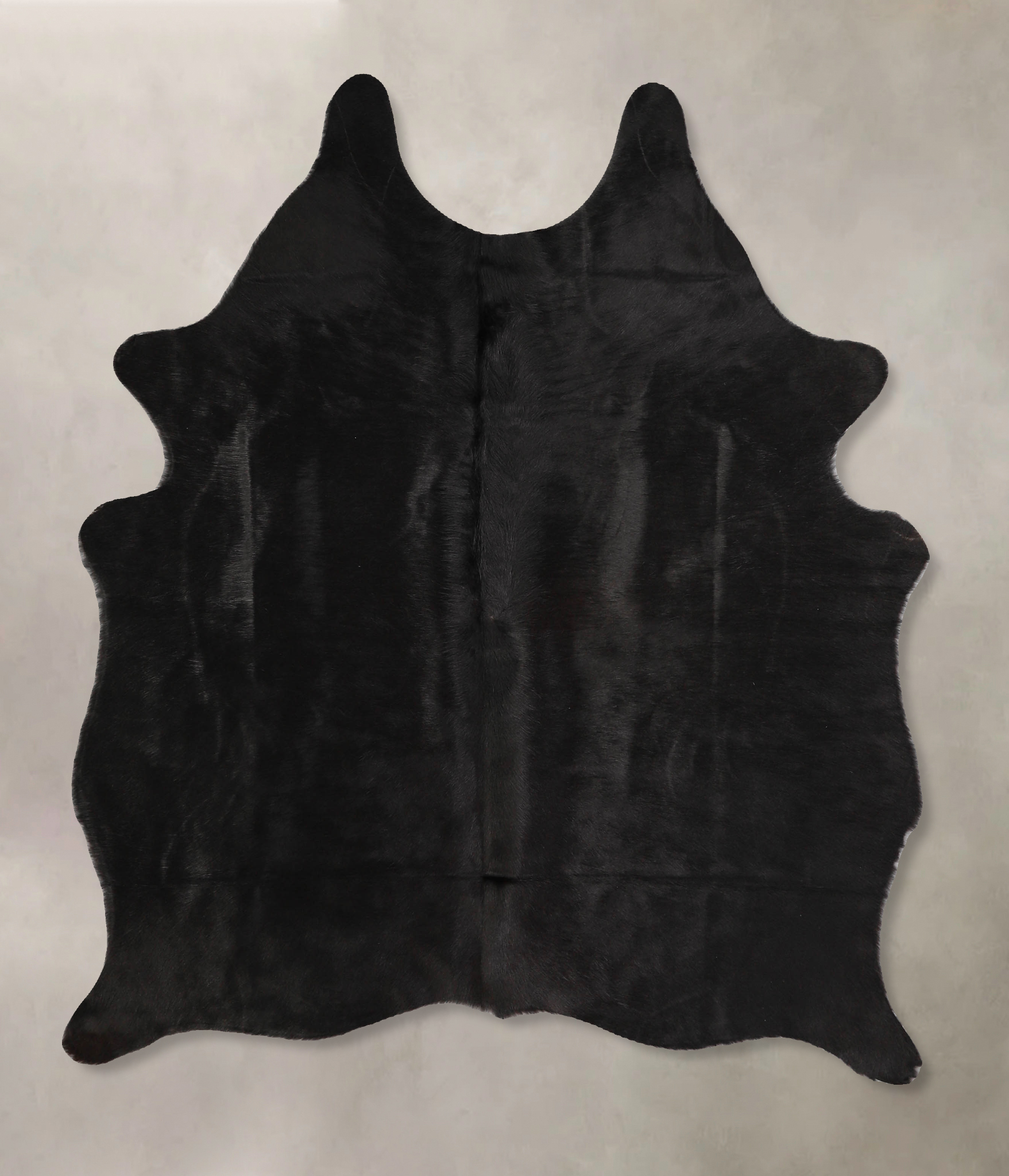 Solid Black Cowhide Rug #A35271