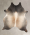 Grey with Beige Medium Brazilian Cowhide Rug 5'3