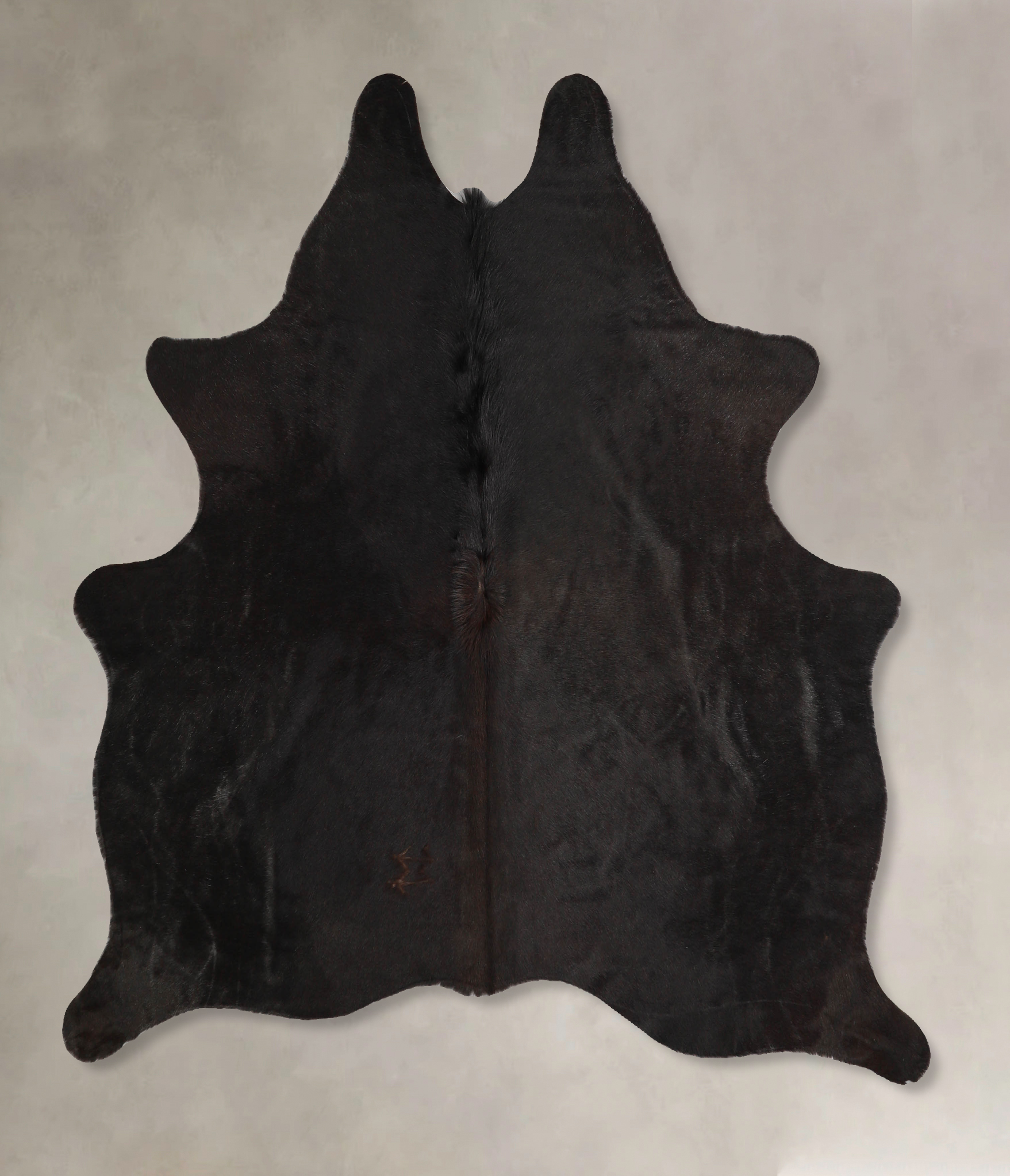 Solid Black Cowhide Rug #A35277