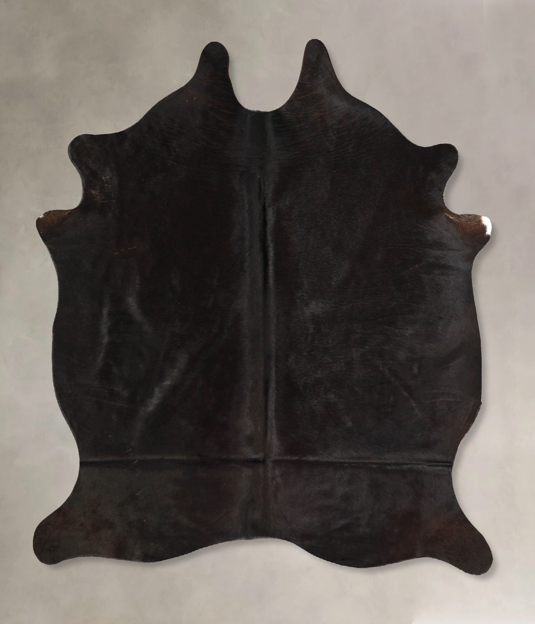 Solid Black Cowhide Rug #A35278