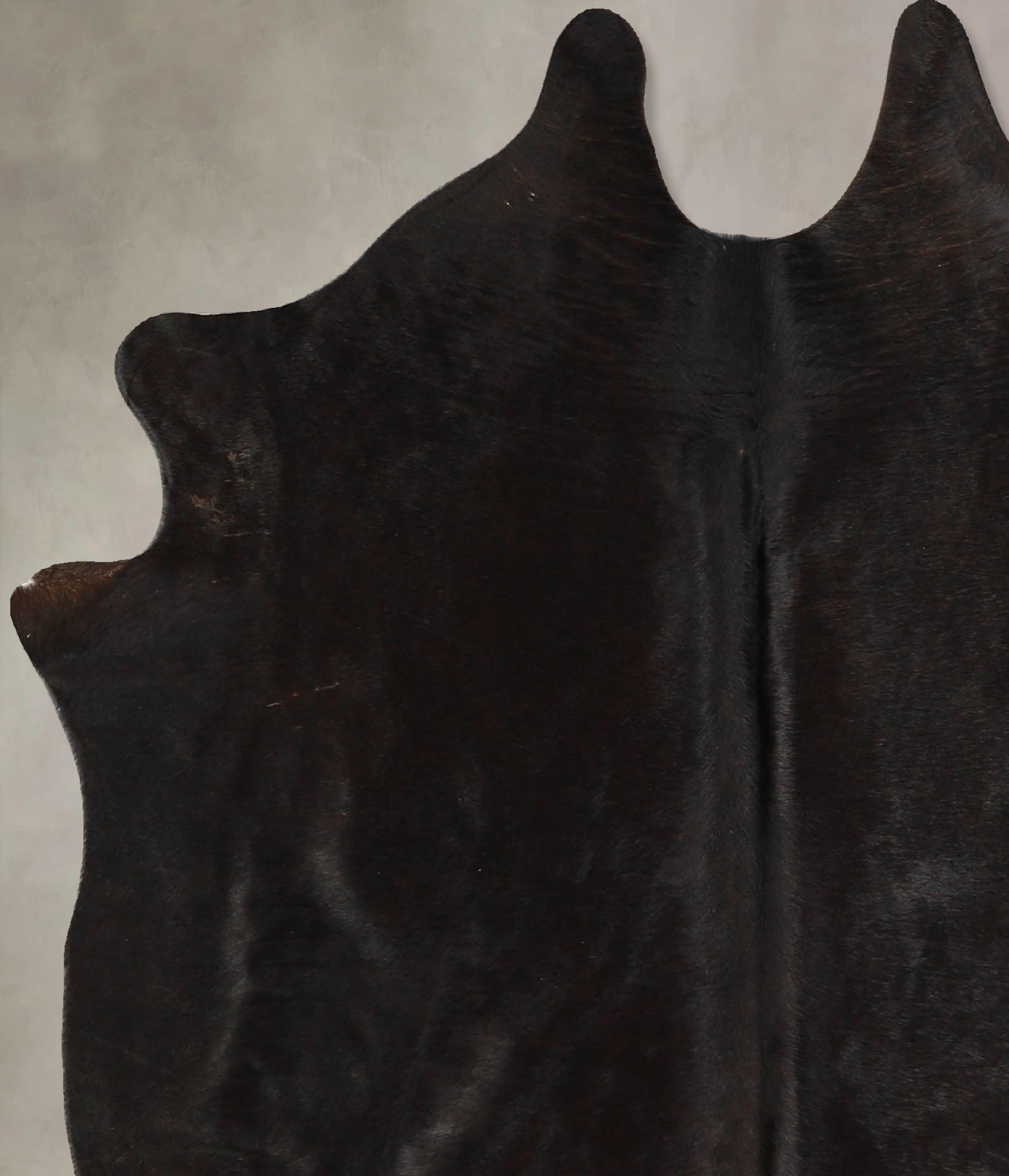 Solid Black Cowhide Rug #A35278