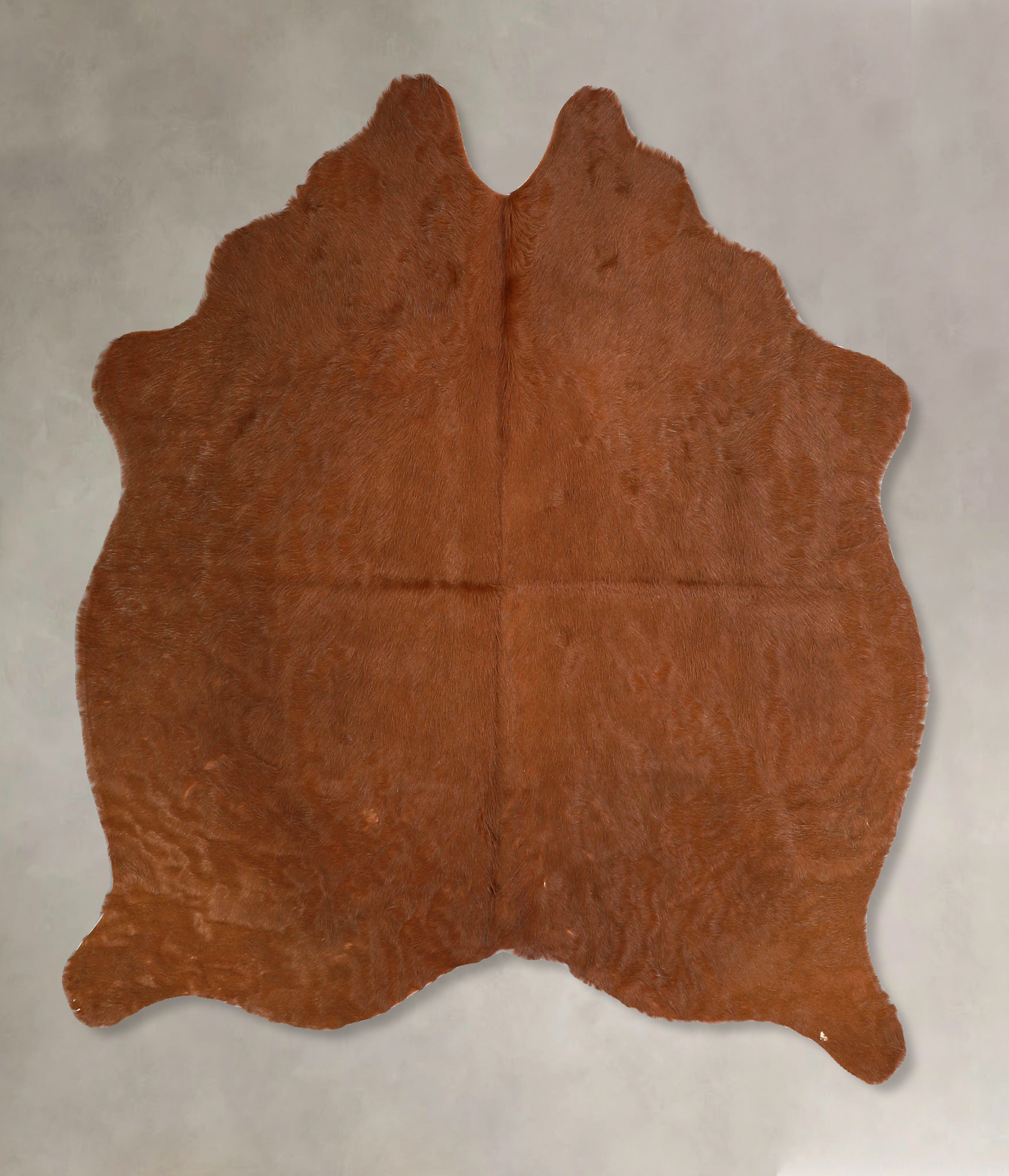 Solid Brown Cowhide Rug #A35284