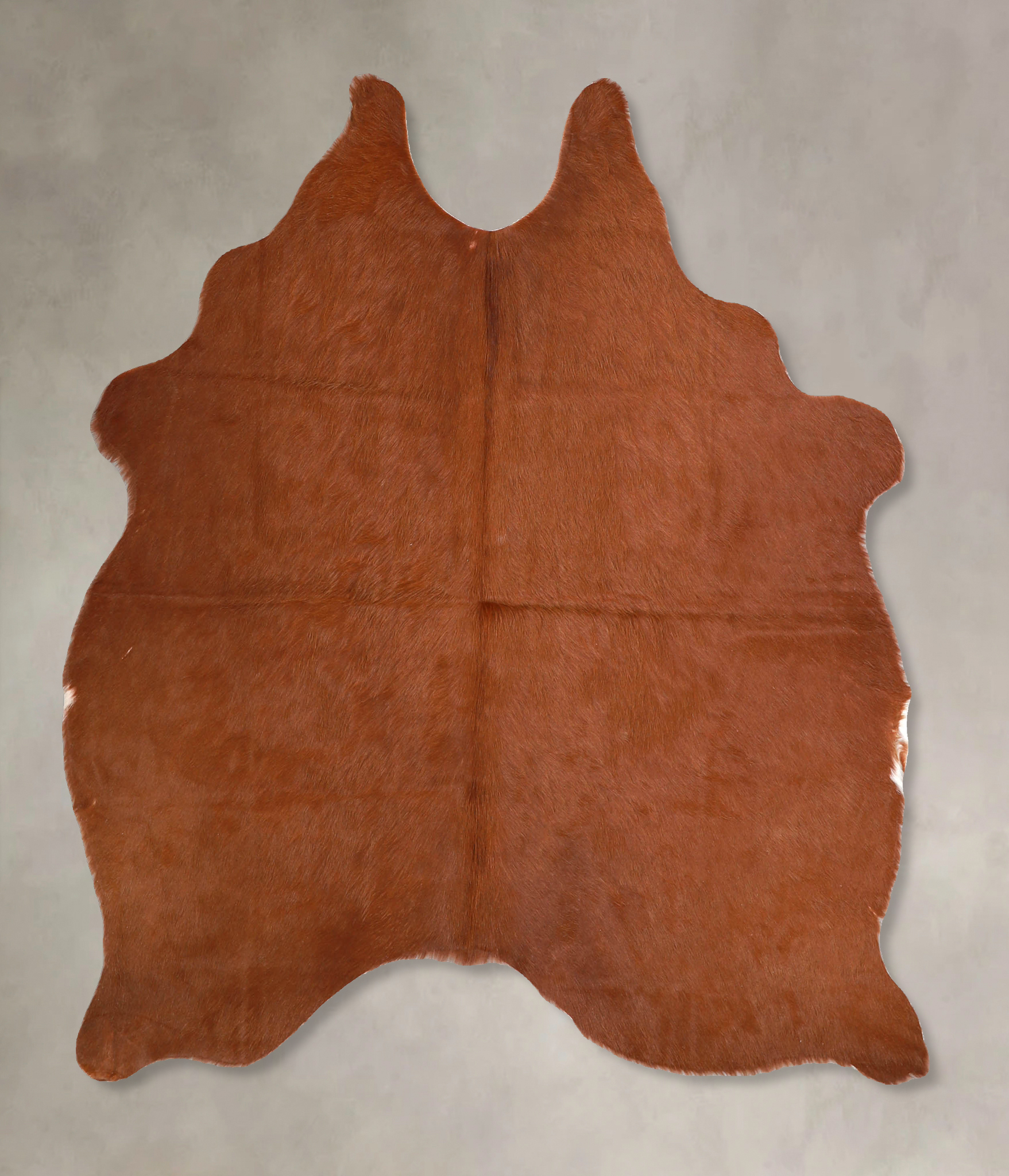 Solid Brown Cowhide Rug #A35285