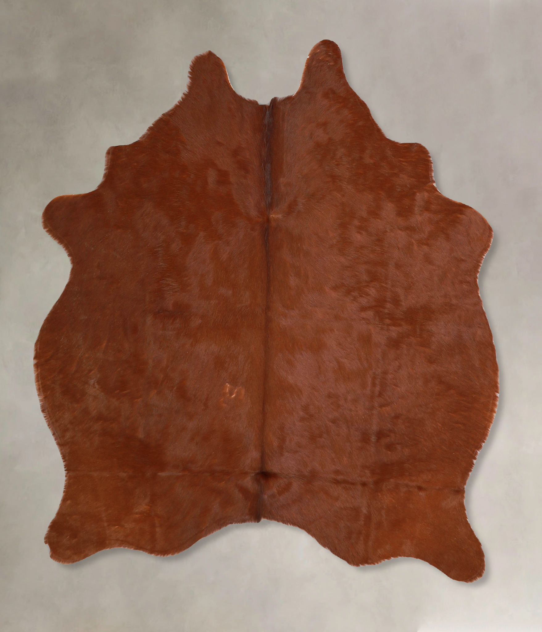 Solid Brown Cowhide Rug #A35289