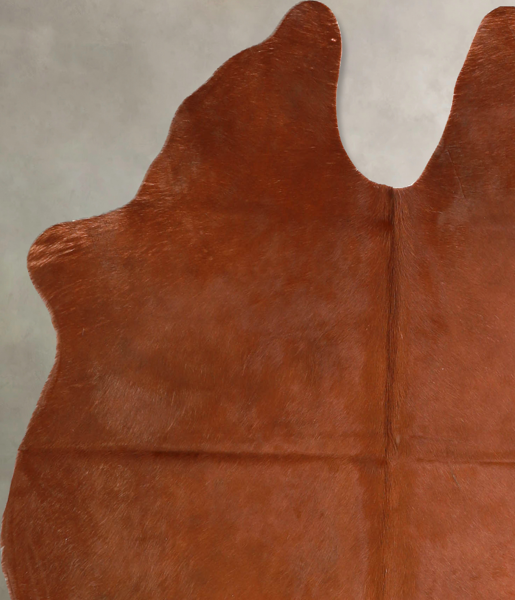 Solid Brown Cowhide Rug #A35290