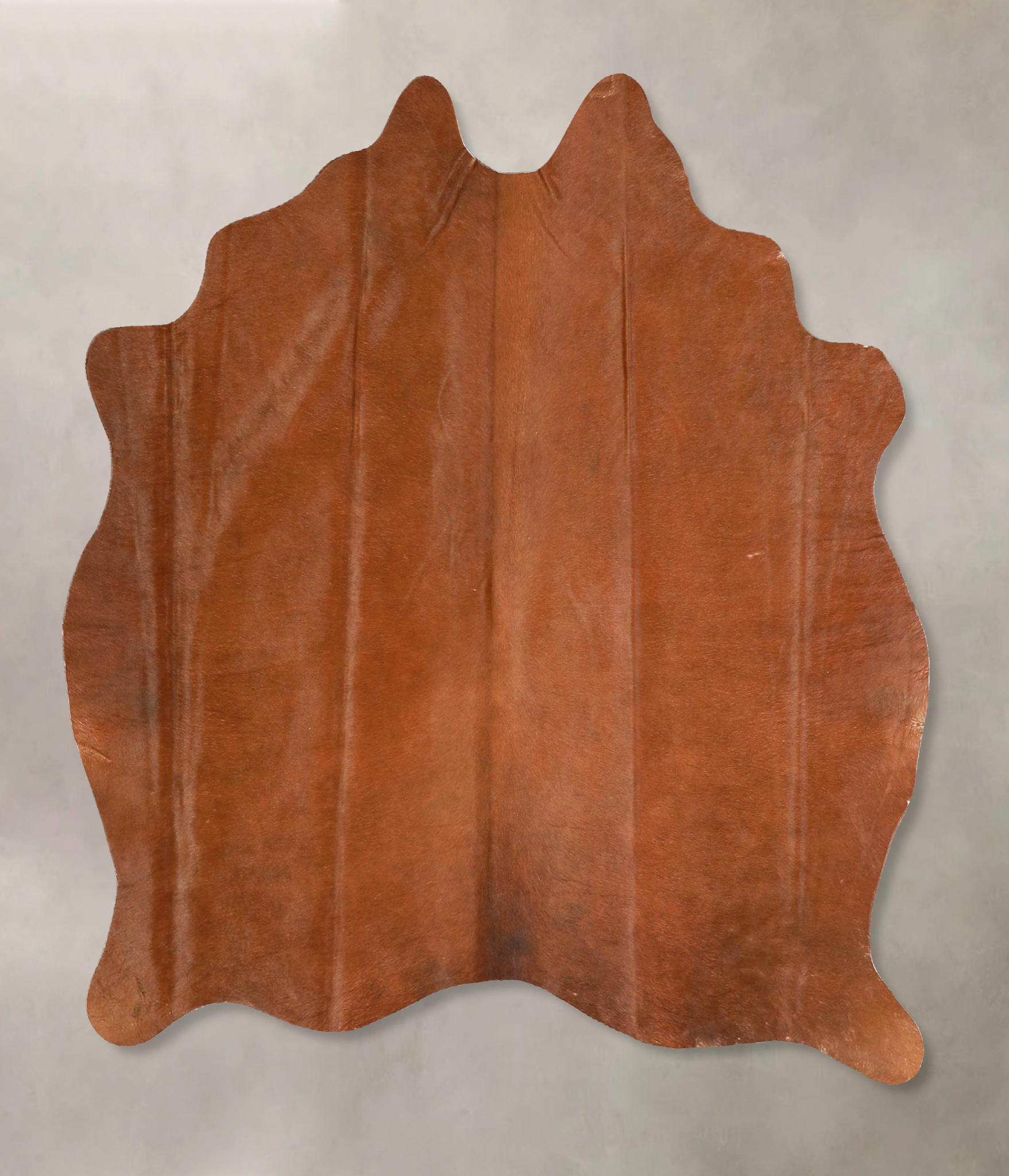 Solid Brown Cowhide Rug #A35291