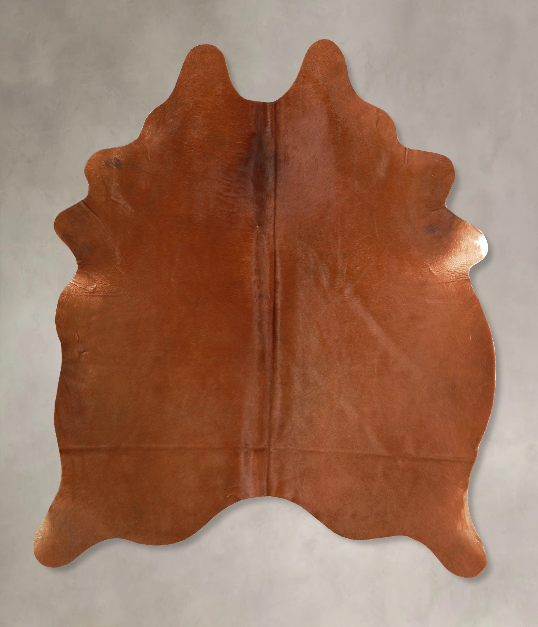 Solid Brown Cowhide Rug #A35292