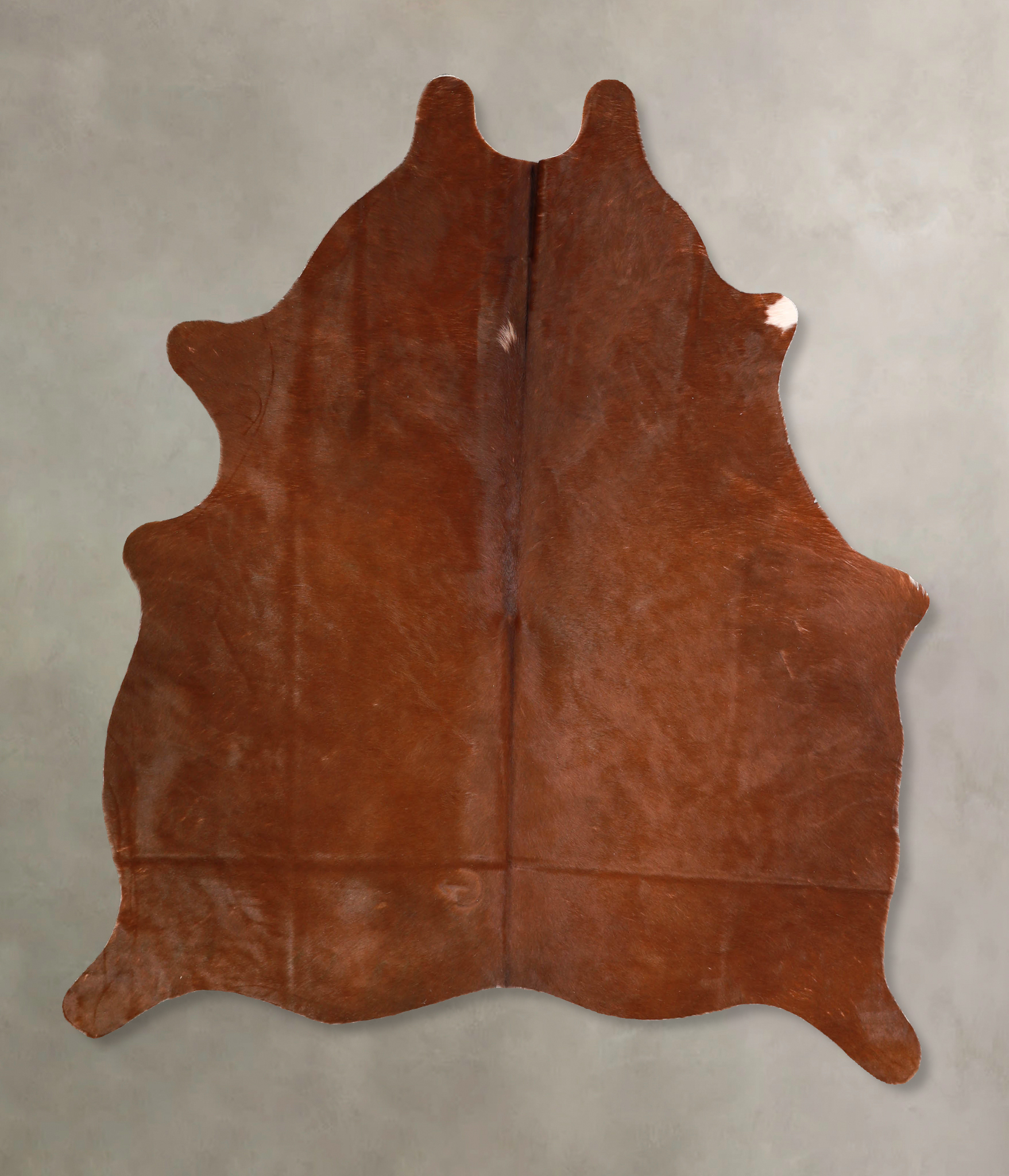 Solid Brown Cowhide Rug #A35294