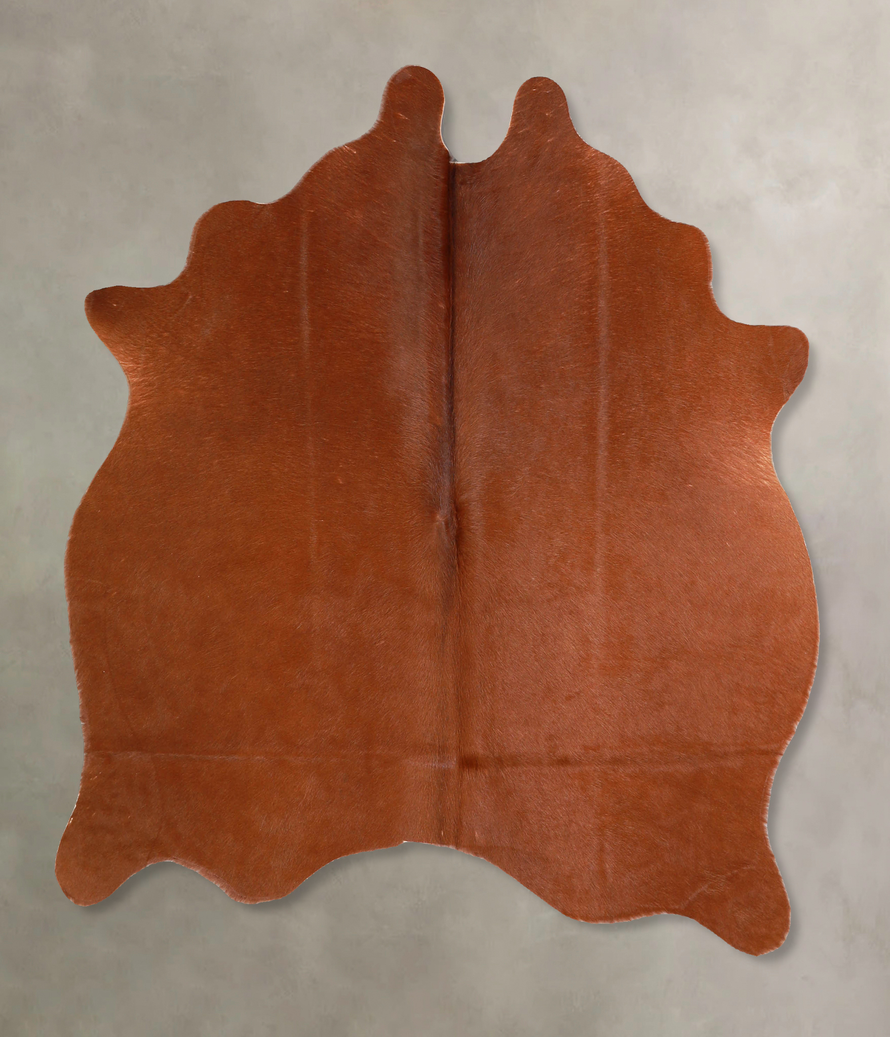 Solid Brown Cowhide Rug #A35295