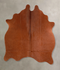 Solid Brown Medium Brazilian Cowhide Rug 4'10