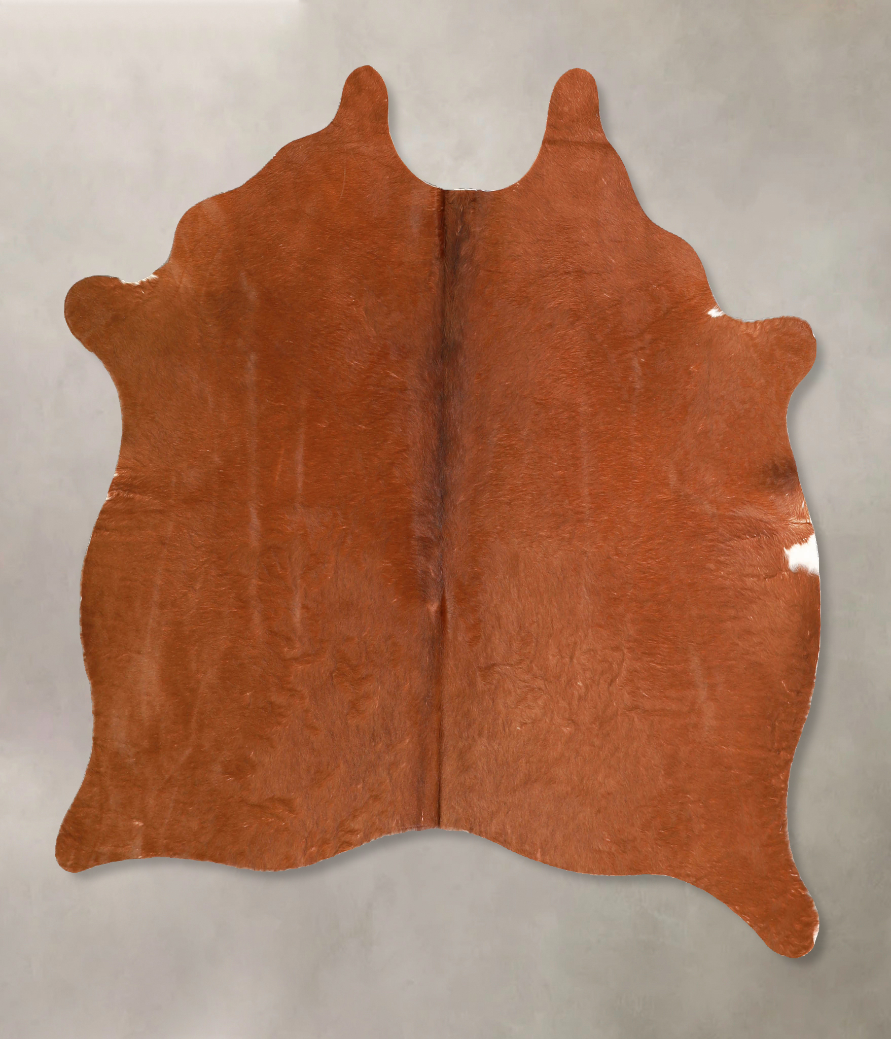 Solid Brown Cowhide Rug #A35297