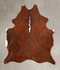 Solid Brown Medium Brazilian Cowhide Rug 5'5