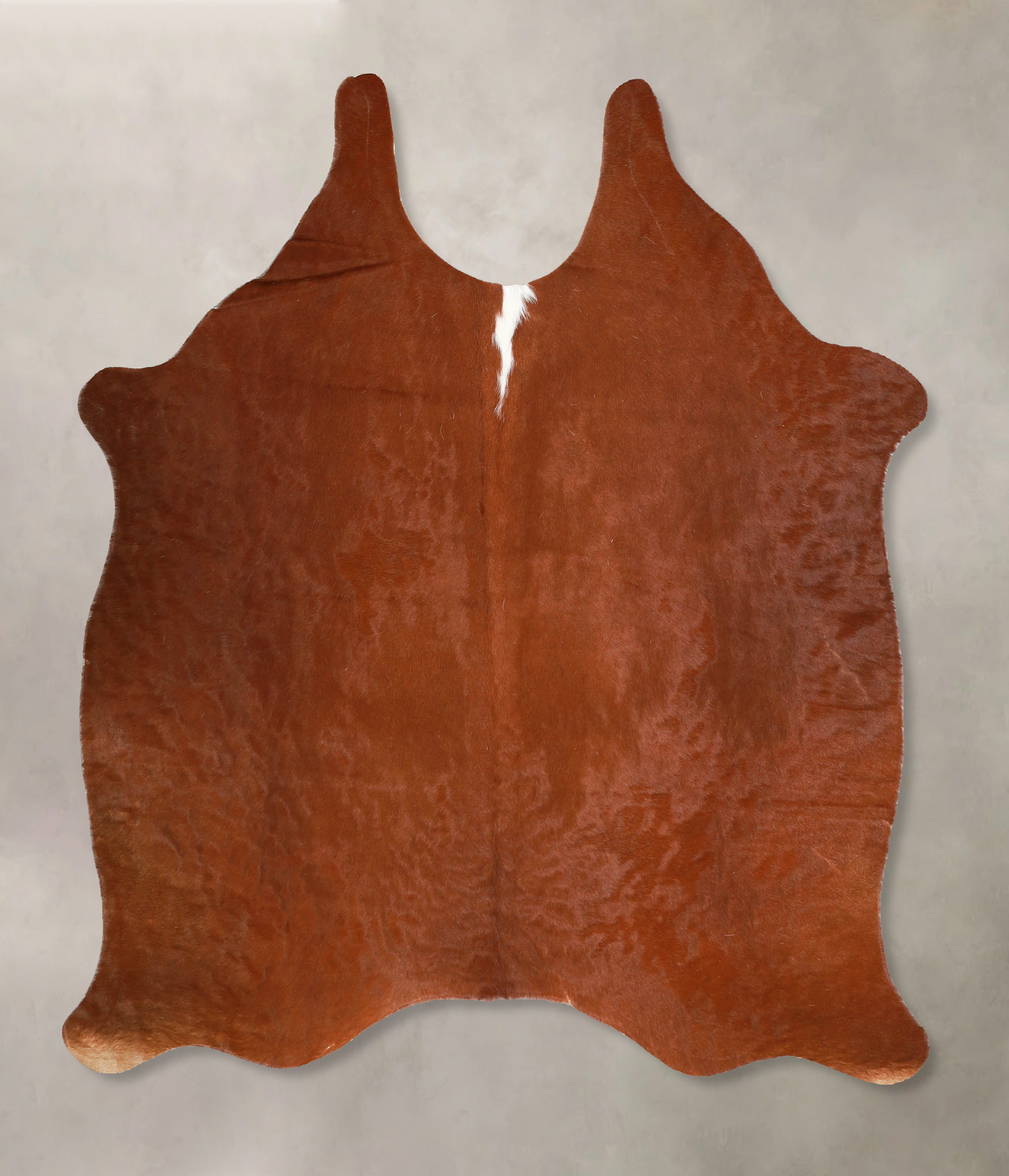 Solid Brown Cowhide Rug #A35299